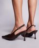 Public Desire Wide Fit Public Desire Wide Fit Devoted slingback heeled shoes with buckle detail in brown - 4