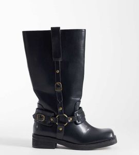 Public Desire Wide Fit Public Desire Wide Fit Fig harness knee boots in black