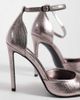 Public Desire Wide Fit Public Desire Wide Fit gilded tie leg heeled sandals in pewter-Silver - 2