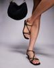 Public Desire Wide Fit Public Desire Wide Fit Glint strappy barely there sandals in black - 4