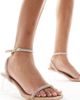 Public Desire Wide Fit Public Desire Wide Fit Joselyn embellished strap heels in clear-Neutral - 1