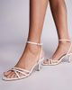 Public Desire Wide Fit Public Desire Wide Fit Juliette strappy heeled sandals in cream-Neutral - 1