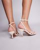 Public Desire Wide Fit Public Desire Wide Fit Juliette strappy heeled sandals in cream-Neutral - 3