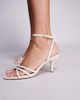 Public Desire Wide Fit Public Desire Wide Fit Juliette strappy heeled sandals in cream-Neutral - 4