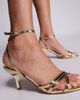 Public Desire Wide Fit Public Desire Wide Fit Juliette strappy heeled sandals in gold - 3