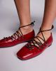 Public Desire Wide Fit Public Desire Wide Fit lace up shoes in cherry red - 3