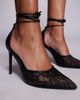 Public Desire Wide Fit Public Desire Wide Fit Laced Up lace heeled shoes in black - 3