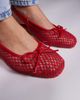 Public Desire Wide Fit Public Desire Wide Fit Lover heeled ballet shoes with bow detail in mesh red - 2