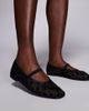 Public Desire Wide Fit Public Desire Wide Fit Lullaby polka dot ballet flats in black mesh - 1