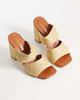 Public Desire Wide Fit Public Desire Wide Fit Milo raffia heeled mule sandals in natural-Neutral - 2