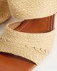 Public Desire Wide Fit Public Desire Wide Fit Milo raffia heeled mule sandals in natural-Neutral - 3