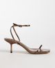 Public Desire Wide Fit Public Desire Wide Fit Natalya barely there heeled sandals in bronze-Brown - 1