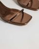 Public Desire Wide Fit Public Desire Wide Fit Natalya barely there heeled sandals in bronze-Brown - 2
