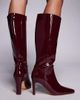 Public Desire Wide Fit Public Desire Wide Fit Pose square toe heeled knee boots in burgundy-Red - 2