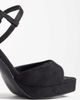 Public Desire Wide Fit Public Desire Wide Fit Rhoda platform heeled sandals in black micro - 3