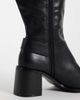 Public Desire Wide Fit Public Desire Wide Fit Ruth block heel knee boots in black - 4