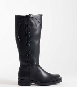 Public Desire Wide Fit Public Desire Wide Fit Saffron square toe knee boots in tan black
