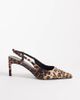 Public Desire Wide Fit Public Desire Wide Fit Salsa sling back kitten heels in leopard-Multi - 1