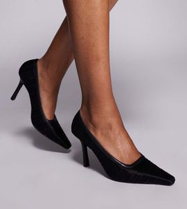 Public Desire Wide Fit Public Desire Wide Fit Salty ruched tulle pumps in black
