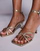 Public Desire Wide Fit Public Desire Wide Fit Samya kitten heel sandals in gold - 2