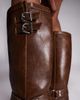 Public Desire Wide Fit Public Desire Wide Fit Sirus flat harness knee boots in tan-Brown - 3