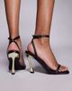 Public Desire Wide Fit Public Desire Wide Fit Thrill Ride barely there heeled sandals in black - 3