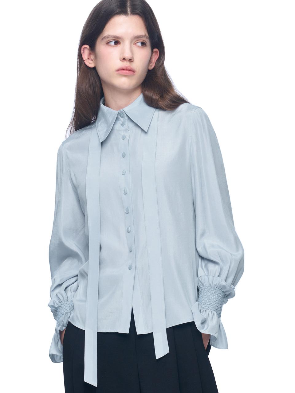 PUBLICKA X AGNETA BLOUSE, SALT BLUE