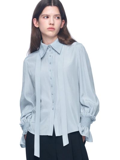 PUBLICKA X AGNETA BLOUSE, SALT BLUE