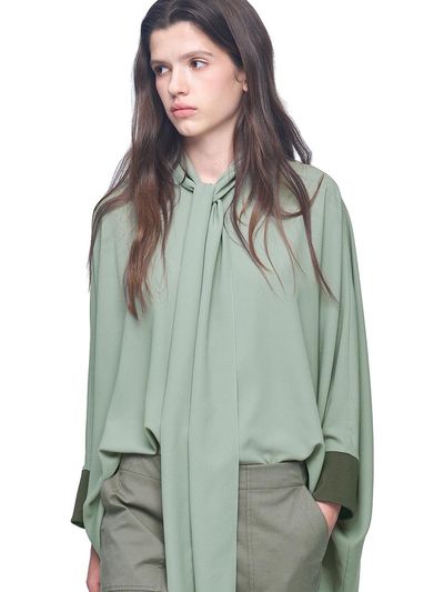 PUBLICKA X BENEDICTA RECTANGLE BLOUSE, TREE GREEN
