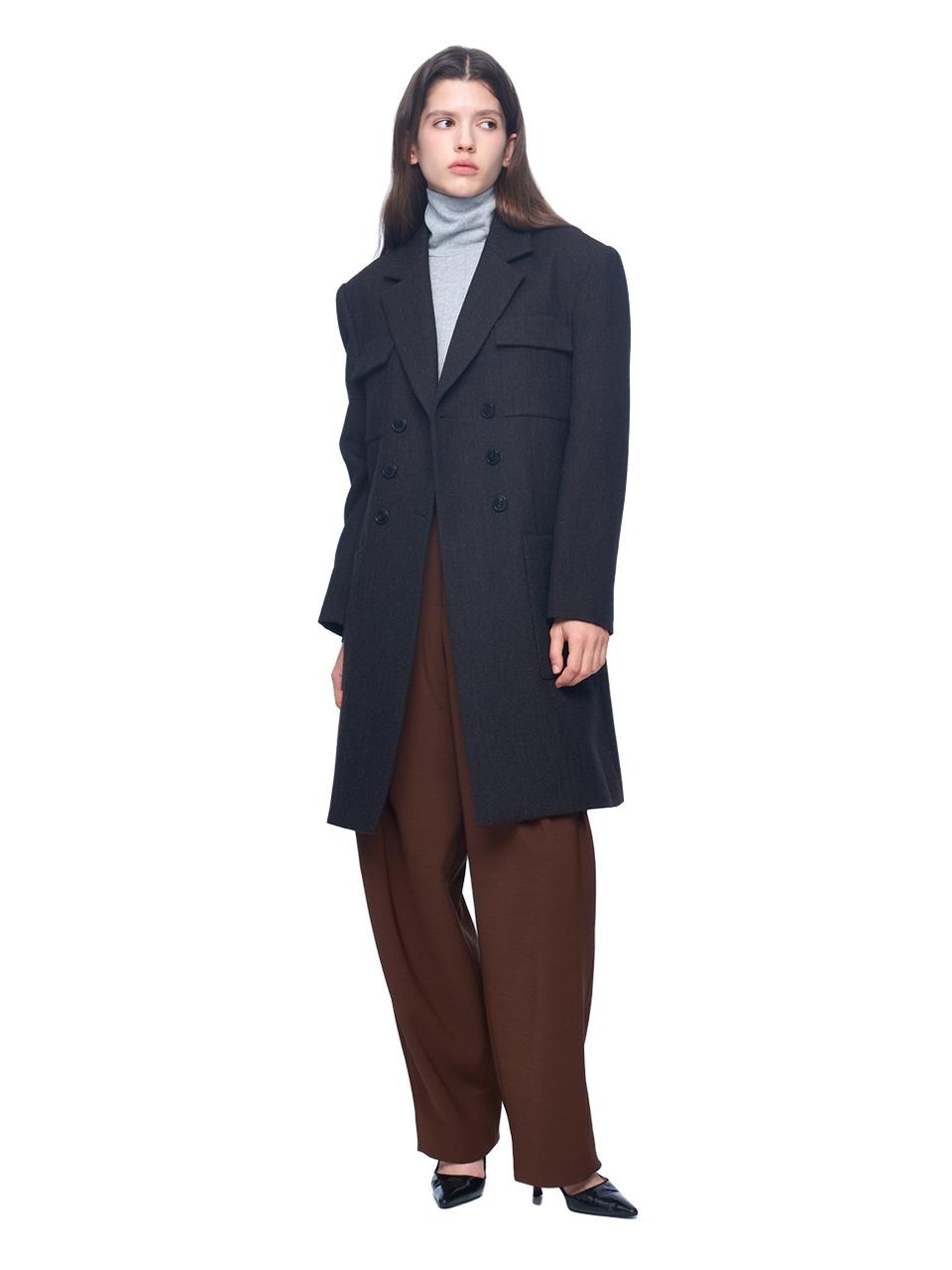 PUBLICKA X BERIT LONG JACKET, SHADE DARK BROWN