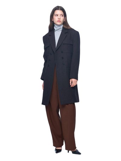 PUBLICKA X BERIT LONG JACKET, SHADE DARK BROWN