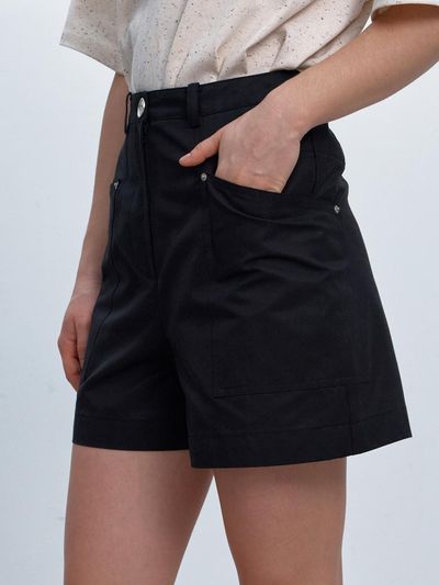 PUBLICKA X CELESTE HALF SHORTS [BLACK]