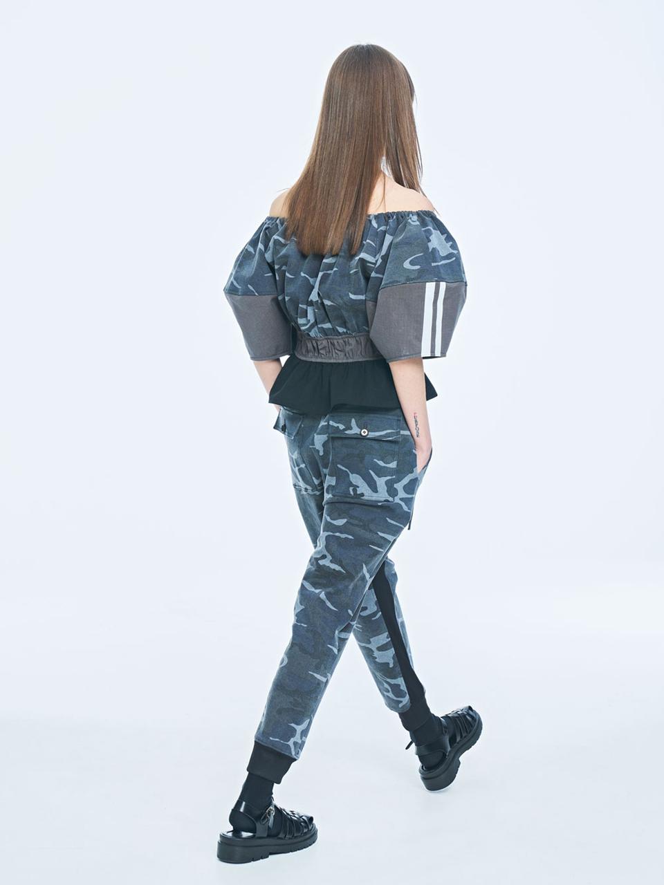 PUBLICKA X DIMA CAMOUFLAGE PANTS, BLACK