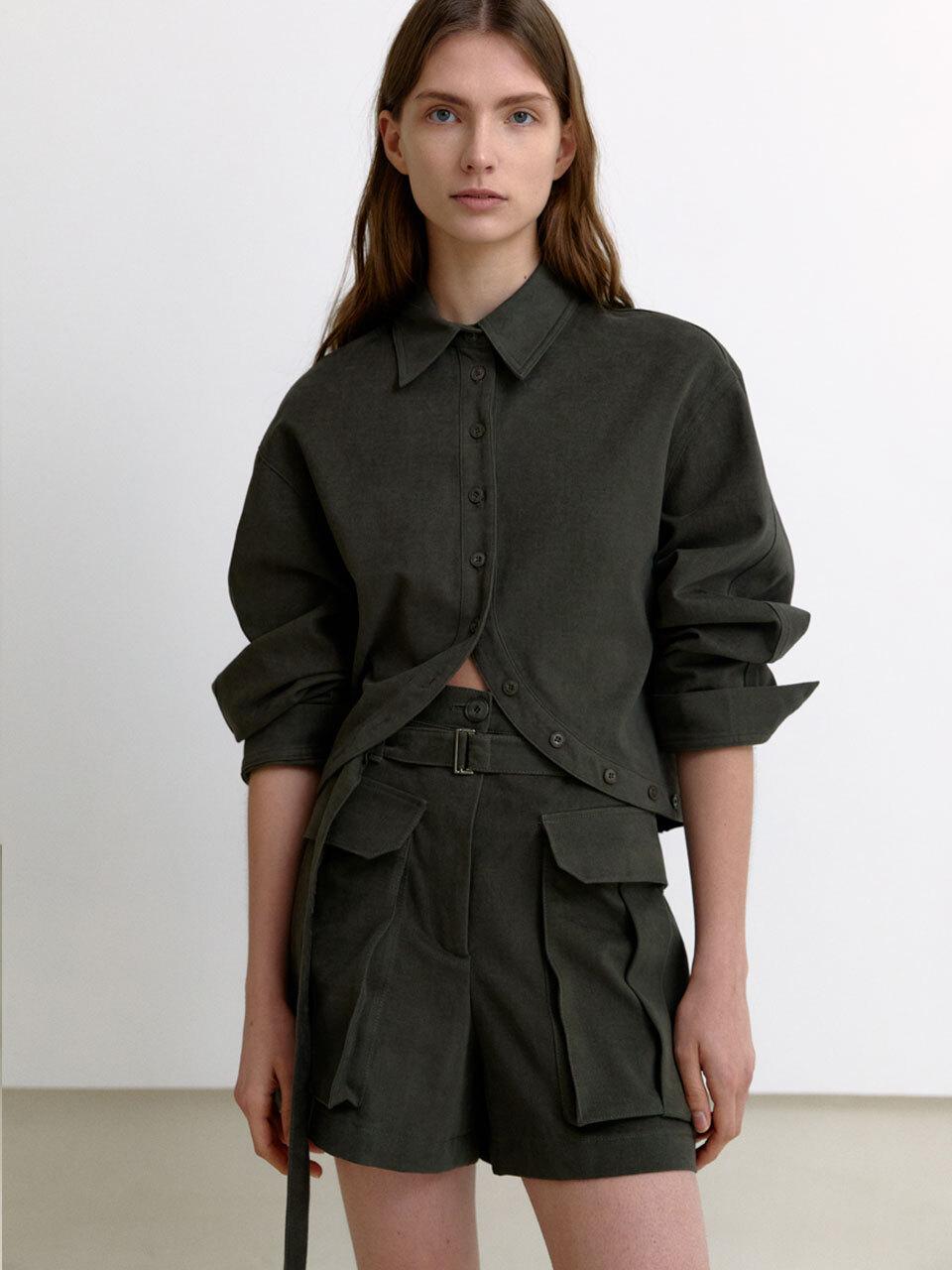 PUBLICKA X HENRYK HALF PANTS, NIGHT GREEN