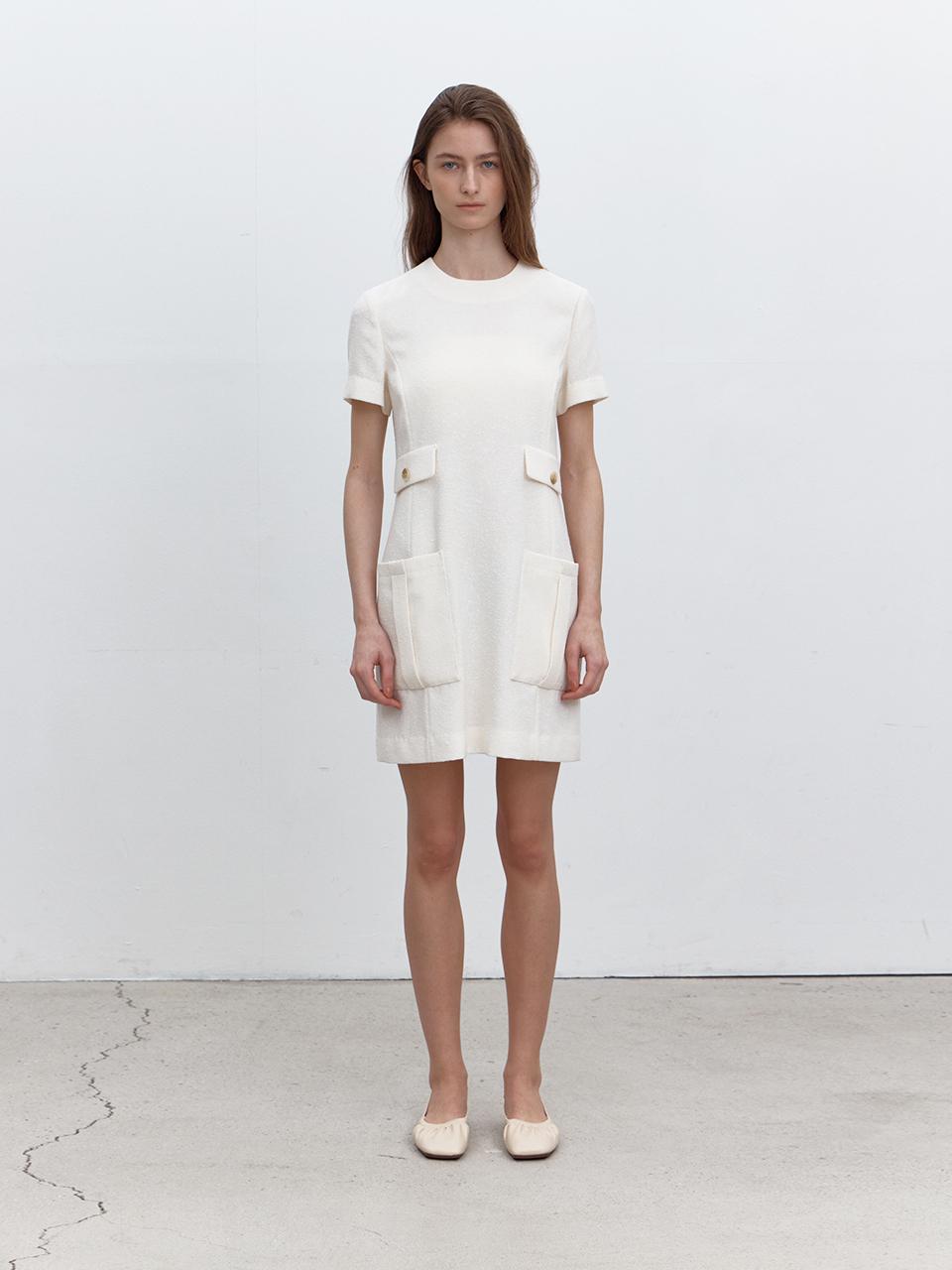 PUBLICKA X INES MINI DRESS [IVORY]