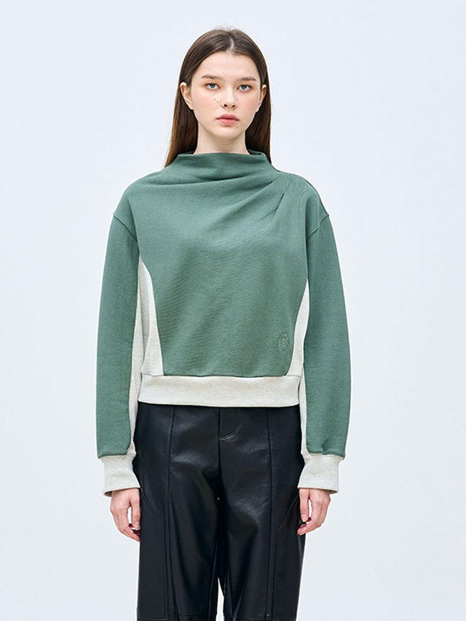 PUBLICKA X KALIE TUCKS SWEATSHIRT, DUSTY GREEN