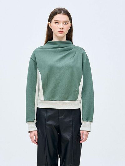 PUBLICKA X KALIE TUCKS SWEATSHIRT, DUSTY GREEN