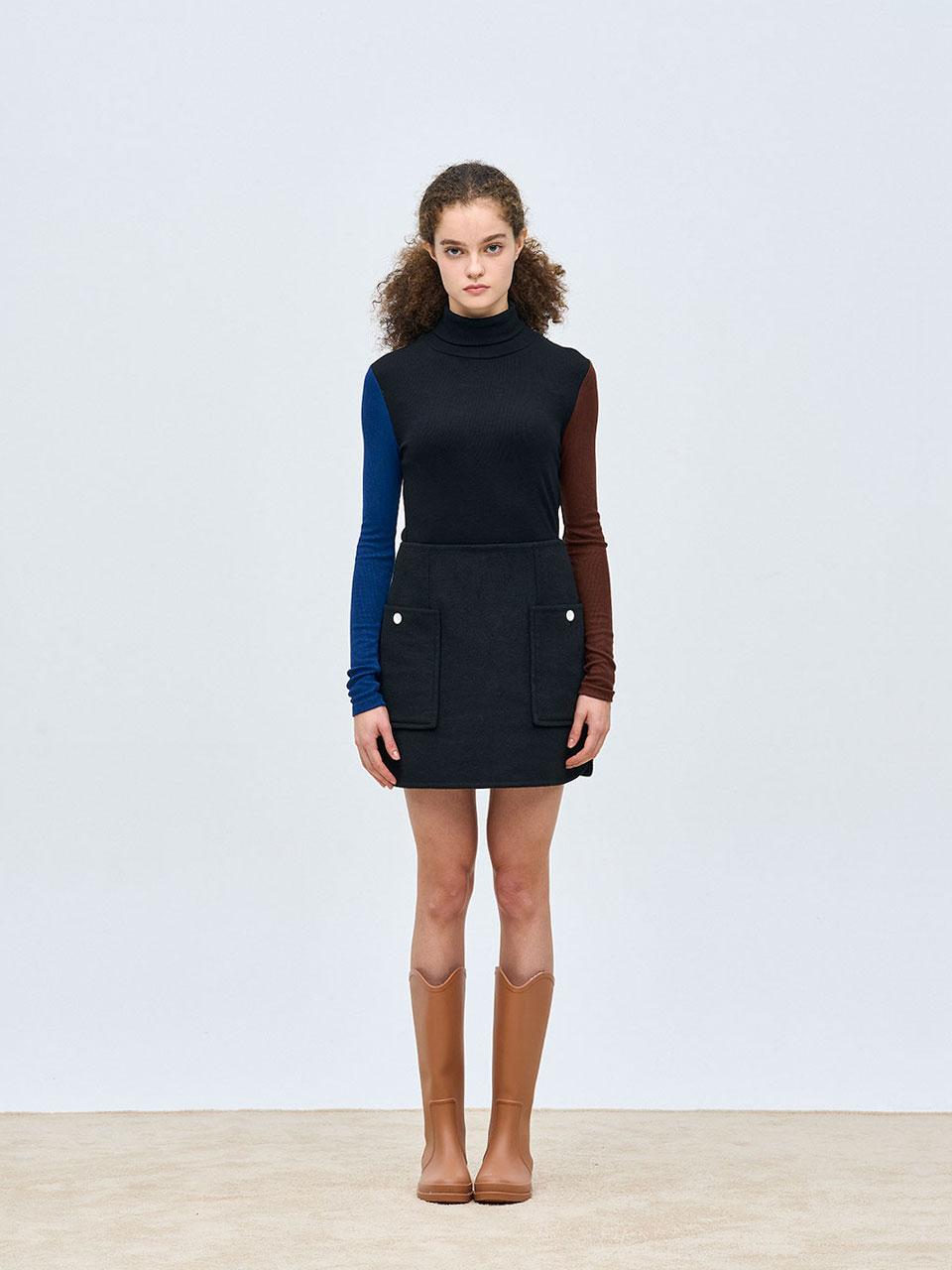 PUBLICKA X LINA MINI SKIRT, BLACK