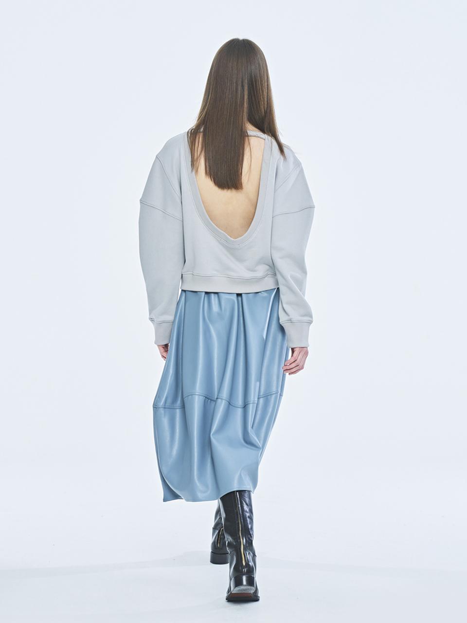 PUBLICKA X LORIENT BACKLESS SWEATSHIRT, SKY GRAY