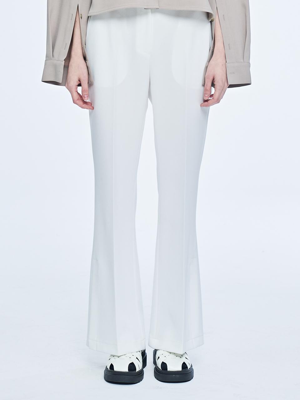 PUBLICKA X MORGAN SLIT PANTS, WHITE