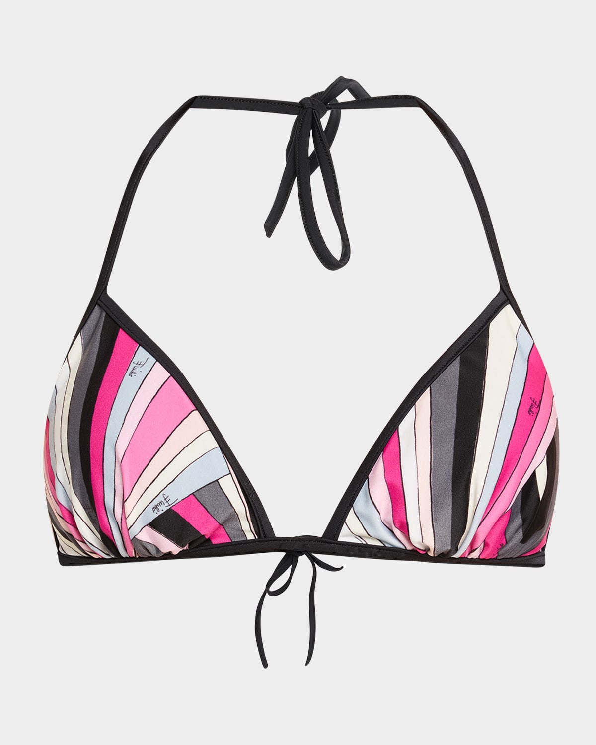 Pucci Iride-Print Triangle Bikini Bra Top