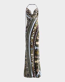 Pucci L & apos;Alba Printed Halter Maxi Dress