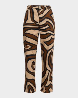 Pucci Labirinto Print Cotton Gabardine Pants