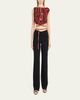 Pucci Marmo-Print Shibori Laced Crop Top - 2
