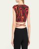Pucci Marmo-Print Shibori Laced Crop Top - 3