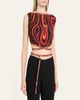Pucci Marmo-Print Shibori Laced Crop Top - 4