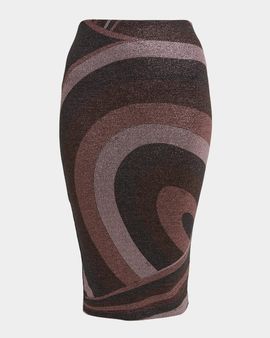 Pucci Metallic Jersey Knee-Length Skirt