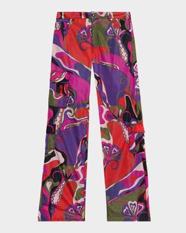 Pucci Orchidee Print Cargo Pants
