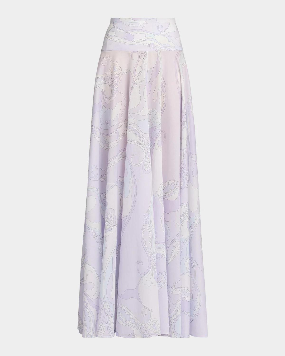Pucci Passepartout Muslin Cotton Maxi Skirt
