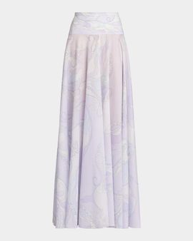 Pucci Passepartout Muslin Cotton Maxi Skirt
